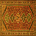 Square Persian Yellow Traditional Rug, tr3210yw