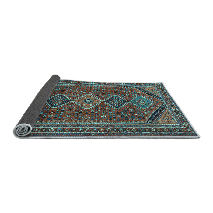 Sideview of Persian Light Blue Traditional Rug, tr3210lblu