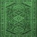 Square Persian Emerald Green Traditional Rug, tr3210emgrn