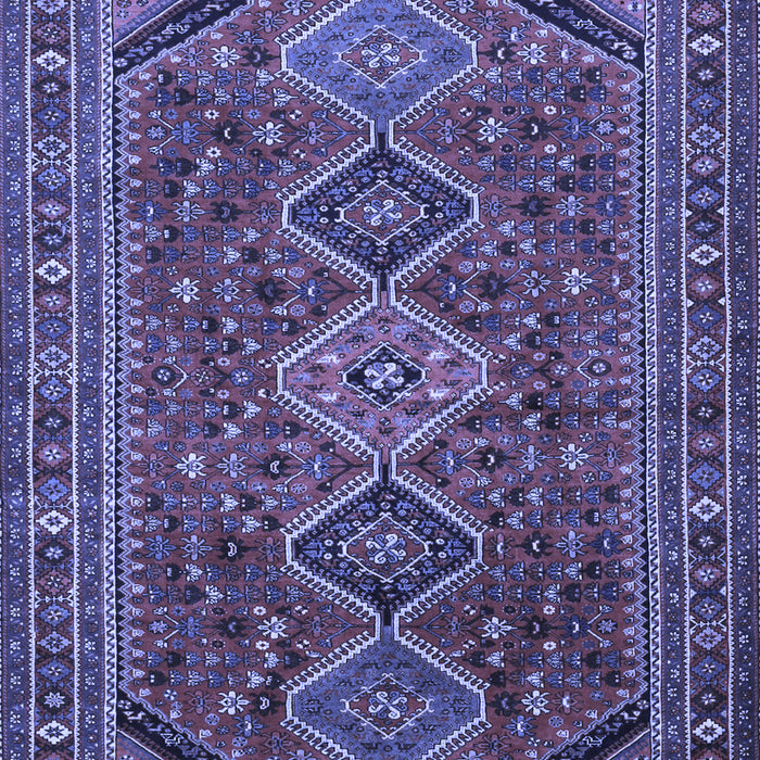 Machine Washable Persian Blue Traditional Rug, wshtr3210blu
