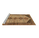 Sideview of Machine Washable Persian Brown Traditional Rug, wshtr3211brn