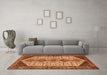 Machine Washable Persian Orange Traditional Area Rugs in a Living Room, wshtr3211org