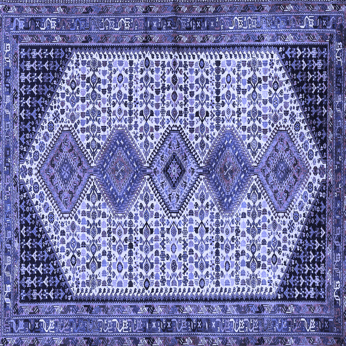 Square Persian Blue Traditional Rug, tr3211blu