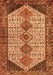 Serging Thickness of Machine Washable Persian Orange Traditional Area Rugs, wshtr3211org