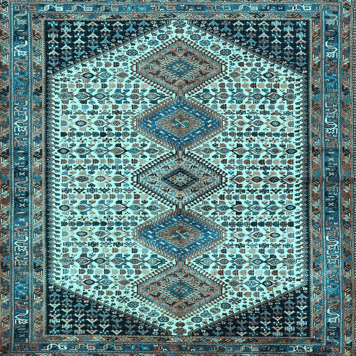 Square Persian Light Blue Traditional Rug, tr3211lblu