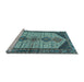 Sideview of Machine Washable Persian Light Blue Traditional Rug, wshtr3211lblu