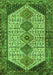 Serging Thickness of Machine Washable Persian Green Traditional Area Rugs, wshtr3211grn