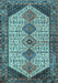 Machine Washable Persian Light Blue Traditional Rug, wshtr3211lblu