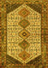 Machine Washable Persian Yellow Traditional Rug, wshtr3211yw