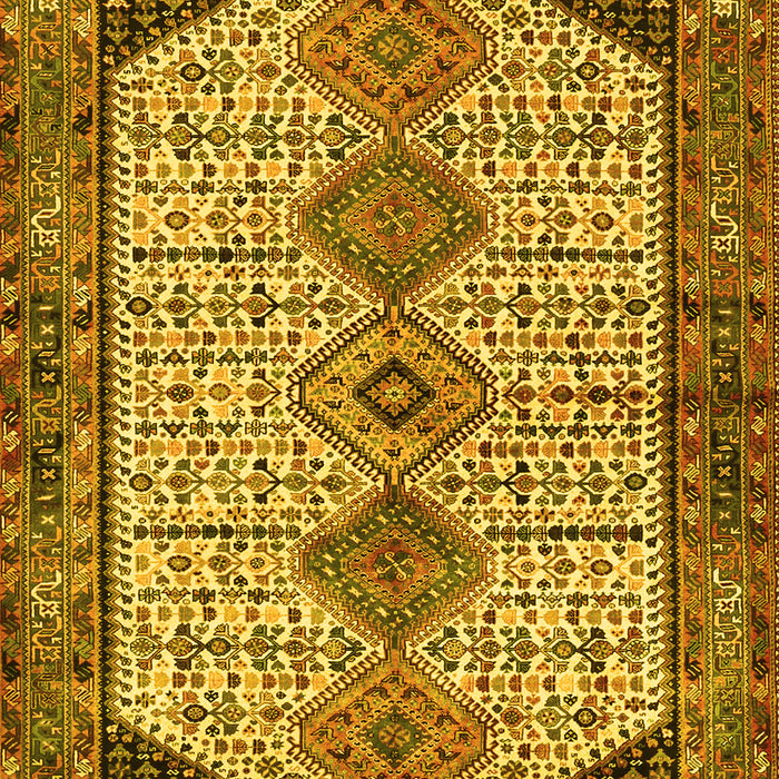 Machine Washable Persian Yellow Traditional Rug, wshtr3211yw
