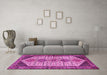 Machine Washable Persian Pink Traditional Rug in a Living Room, wshtr3211pnk