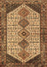 Machine Washable Persian Brown Traditional Rug, wshtr3211brn