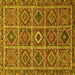 Square Persian Yellow Traditional Rug, tr3212yw