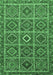 Machine Washable Persian Emerald Green Traditional Area Rugs, wshtr3212emgrn