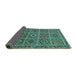 Sideview of Persian Turquoise Traditional Rug, tr3212turq