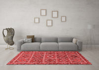 Machine Washable Persian Red Traditional Rug, wshtr3212red