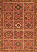 Serging Thickness of Machine Washable Persian Orange Traditional Area Rugs, wshtr3212org