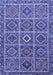 Machine Washable Persian Blue Traditional Rug, wshtr3212blu