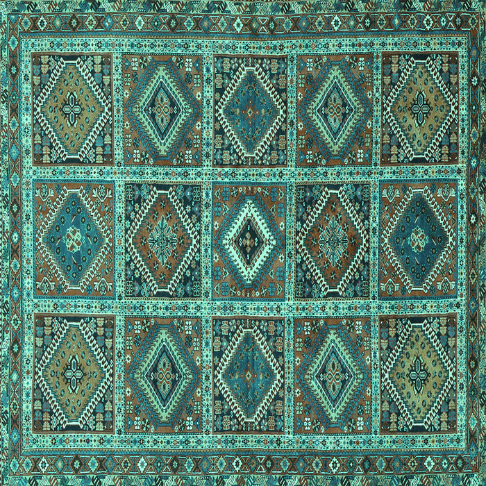 Square Machine Washable Persian Turquoise Traditional Area Rugs, wshtr3212turq