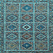 Square Machine Washable Persian Light Blue Traditional Rug, wshtr3212lblu