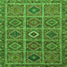 Round Machine Washable Persian Green Traditional Area Rugs, wshtr3212grn