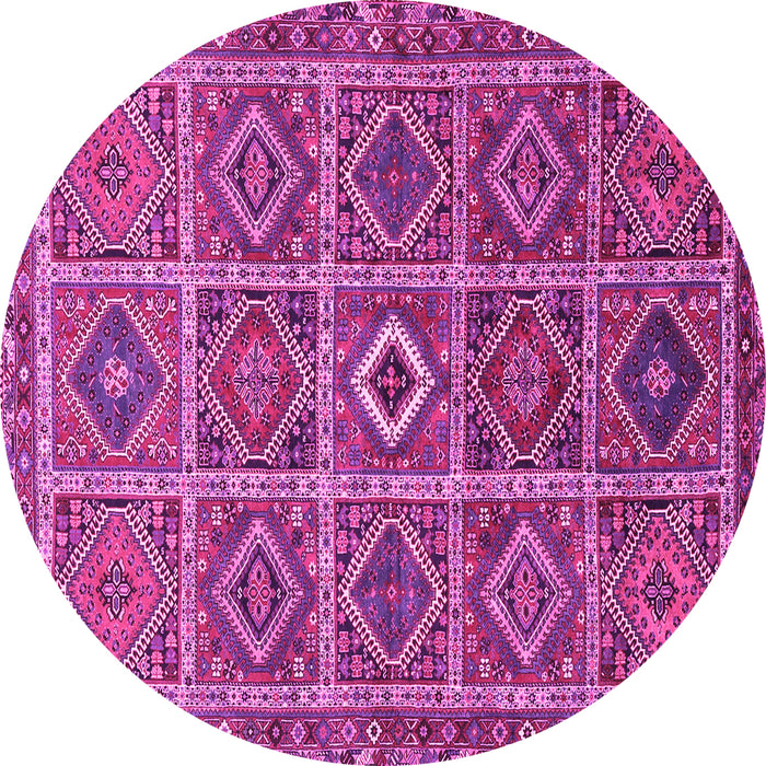Round Persian Pink Traditional Rug, tr3212pnk