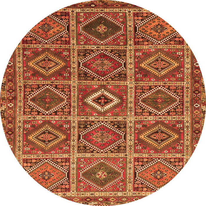 Machine Washable Persian Orange Traditional Area Rugs, wshtr3212org