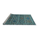 Sideview of Machine Washable Persian Light Blue Traditional Rug, wshtr3212lblu