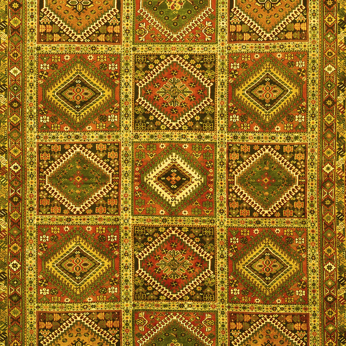 Machine Washable Persian Yellow Traditional Rug, wshtr3212yw