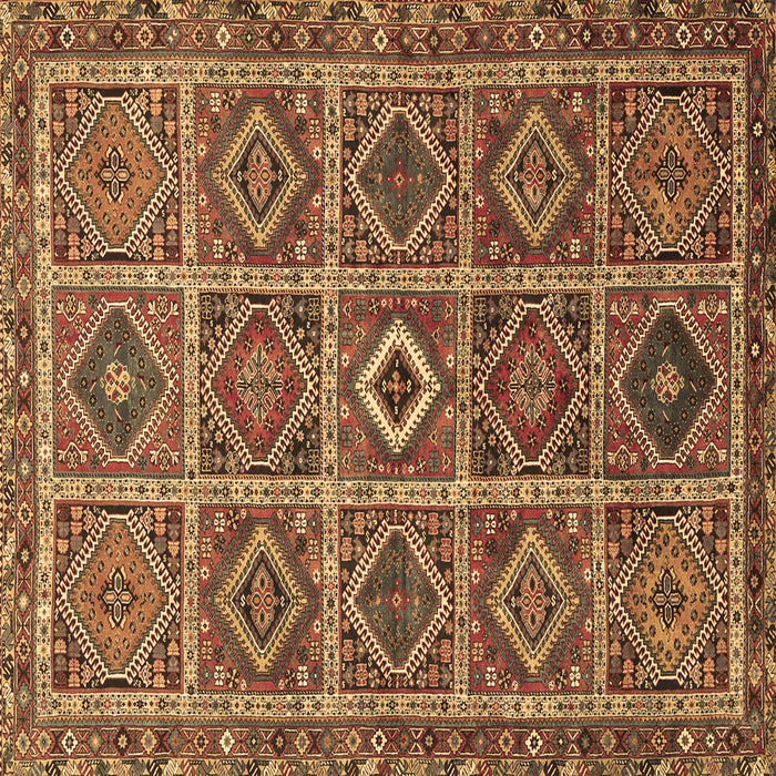 Square Persian Brown Traditional Rug, tr3212brn