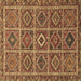 Square Persian Brown Traditional Rug, tr3212brn