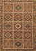 Machine Washable Persian Brown Traditional Rug, wshtr3212brn