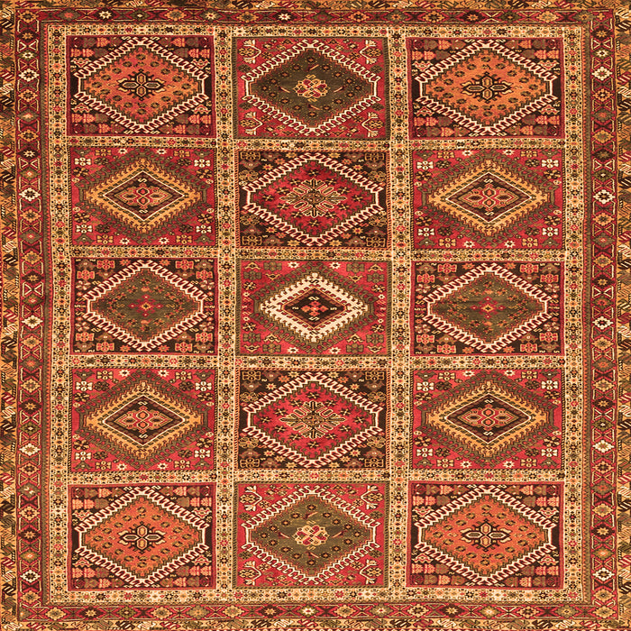 Serging Thickness of Persian Orange Traditional Rug, tr3212org