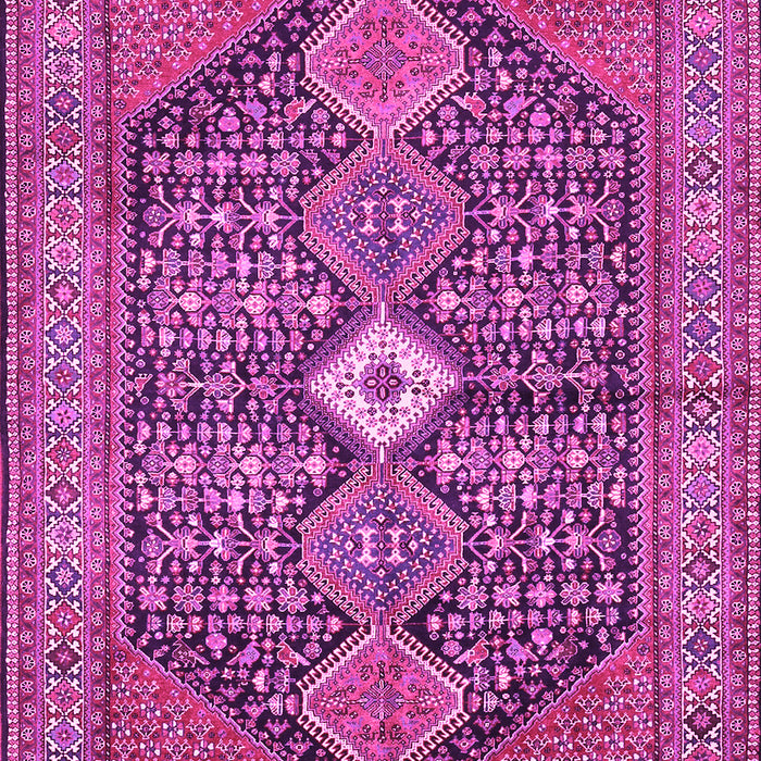 Machine Washable Persian Pink Traditional Rug, wshtr3213pnk