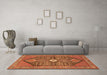 Machine Washable Persian Orange Traditional Area Rugs in a Living Room, wshtr3213org