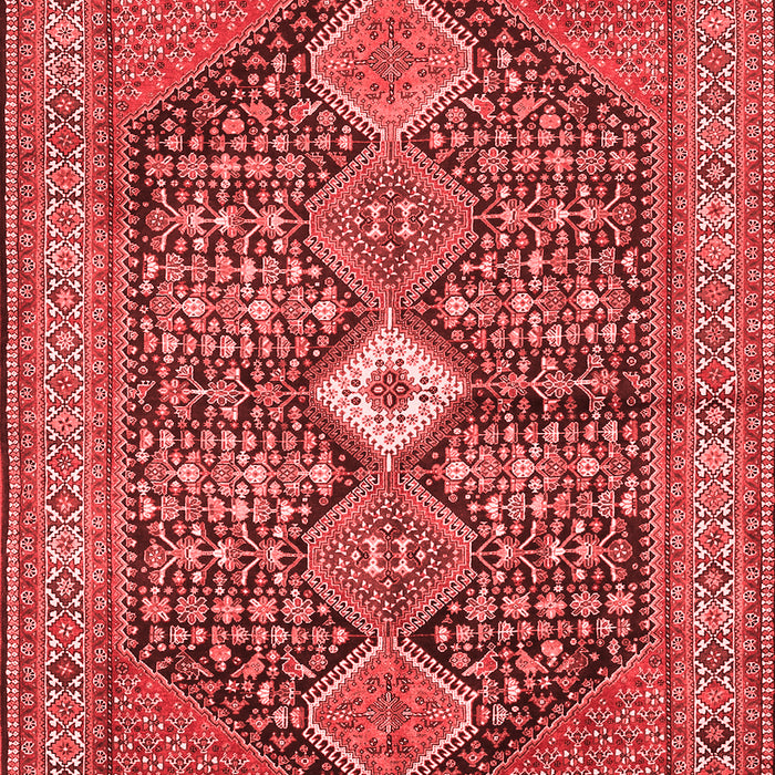 Machine Washable Persian Red Traditional Rug, wshtr3213red
