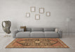 Machine Washable Persian Brown Traditional Rug in a Living Room,, wshtr3213brn