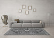 Machine Washable Persian Gray Traditional Rug in a Living Room,, wshtr3213gry