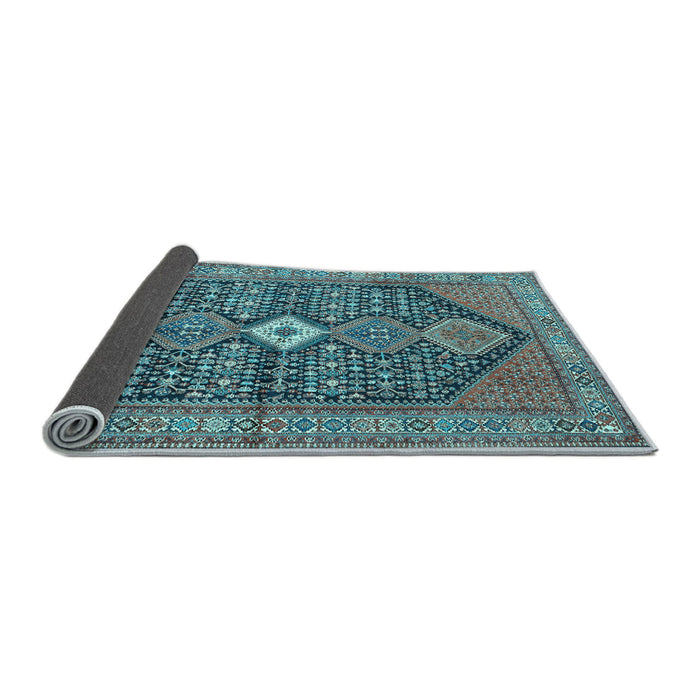 Sideview of Persian Light Blue Traditional Rug, tr3213lblu