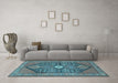 Machine Washable Persian Light Blue Traditional Rug in a Living Room, wshtr3213lblu