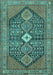 Machine Washable Persian Turquoise Traditional Area Rugs, wshtr3213turq