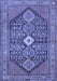 Machine Washable Persian Blue Traditional Rug, wshtr3213blu