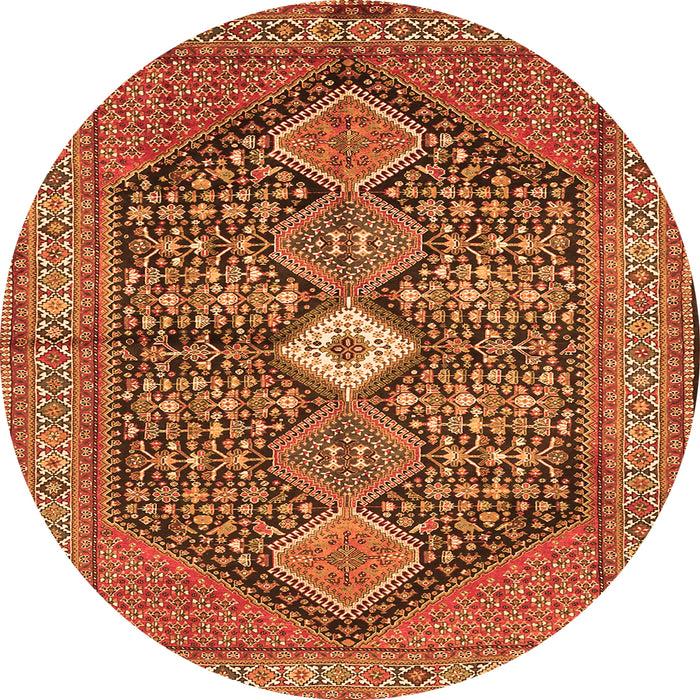 Square Persian Orange Traditional Rug, tr3213org