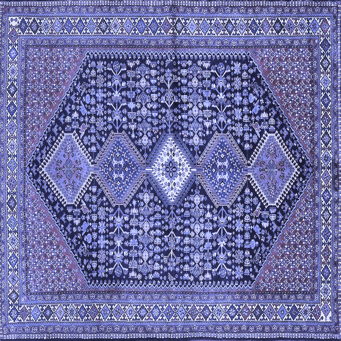 Square Persian Blue Traditional Rug, tr3213blu