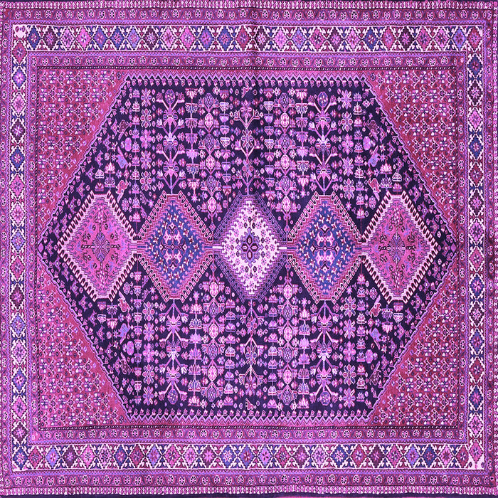 Square Persian Purple Traditional Rug, tr3213pur