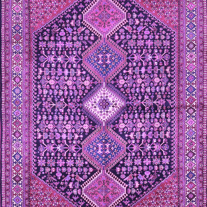 Machine Washable Persian Purple Traditional Area Rugs, wshtr3213pur