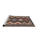 Sideview of Machine Washable Traditional Camel Brown Rug, wshtr3214