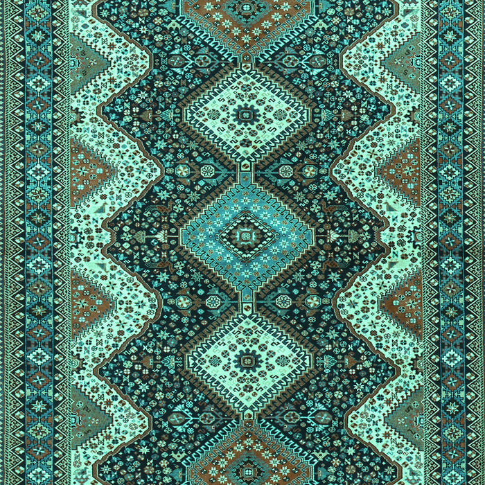 Machine Washable Persian Turquoise Traditional Area Rugs, wshtr3214turq