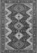 Serging Thickness of Machine Washable Persian Gray Traditional Rug, wshtr3214gry