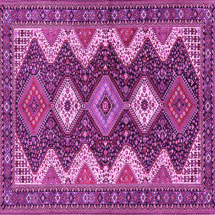 Square Persian Pink Traditional Rug, tr3214pnk